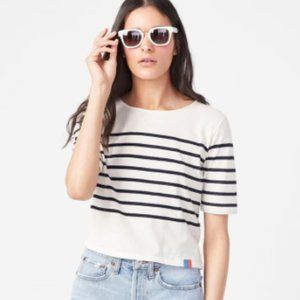 KULE Baja Tee Cream/Navy Stripe XS